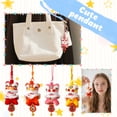 thumbnail image 2 of 2026 Cartoon Lion Dance Keychain Chinese Style Plush Good Luck Key Chain Ring Bag Pendant, 2 of 7