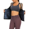 thumbnail image 2 of FUTATA Women Sauna Vest Slimming Workout Tank Top Waist Trainer Slim Polymer Sauna Suit Tummy Control Sweat Enhancing Shapewear with Zipper, 2 of 6