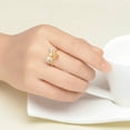 thumbnail image 4 of Ajustable Anillo de Cristal Amarillo Apertura Anillos Naturales, 4 of 7