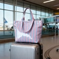 thumbnail image 6 of FVDPWYE Shopping Shoulder Bag Grocery Bag Sport Gym Tote Bag for Vacation Travel Gym Blue Pink, 6 of 9