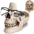 thumbnail image 1 of Soporte para gafas Calavera READAEER de resina blanca, 1 of 7