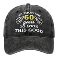 thumbnail image 1 of Washed Embroidered Baseball Cap Style Sun Hat For Men Women Outdoor Sports Casual Birthday, 1 of 3