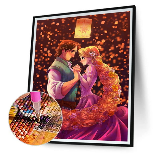 Cuadros Decorativos 5D bricolaje taladro redondo completo diamante pintura Rapunzel Kit decoración del hogar arte artesanía Tmvgtek embutido en tela