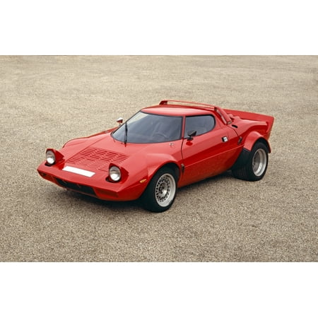 Transport Car 1975 Lancia Stratos V6 25 litre 4 OHC 2 door coupe Lancia won World Rally Championship in 1974 75 and 76 with the Stratos Country of origin Italy Canvas Art - Panoramic Images (18 x 24)