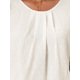 thumbnail image 5 of INSPIRAR CHIC Blusas de Verano para Mujeres con Puntos Suizos, Cuello Redondo, Mangas Cortas en Pétalo, Tops Tunic Florales Lindos, Blancos, Talla XS, 5 of 6