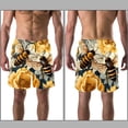thumbnail image 3 of luoweisi Men's Beach Shorts Quick Dry Swim Trunks with Mesh Lining Bee M, 3 of 5
