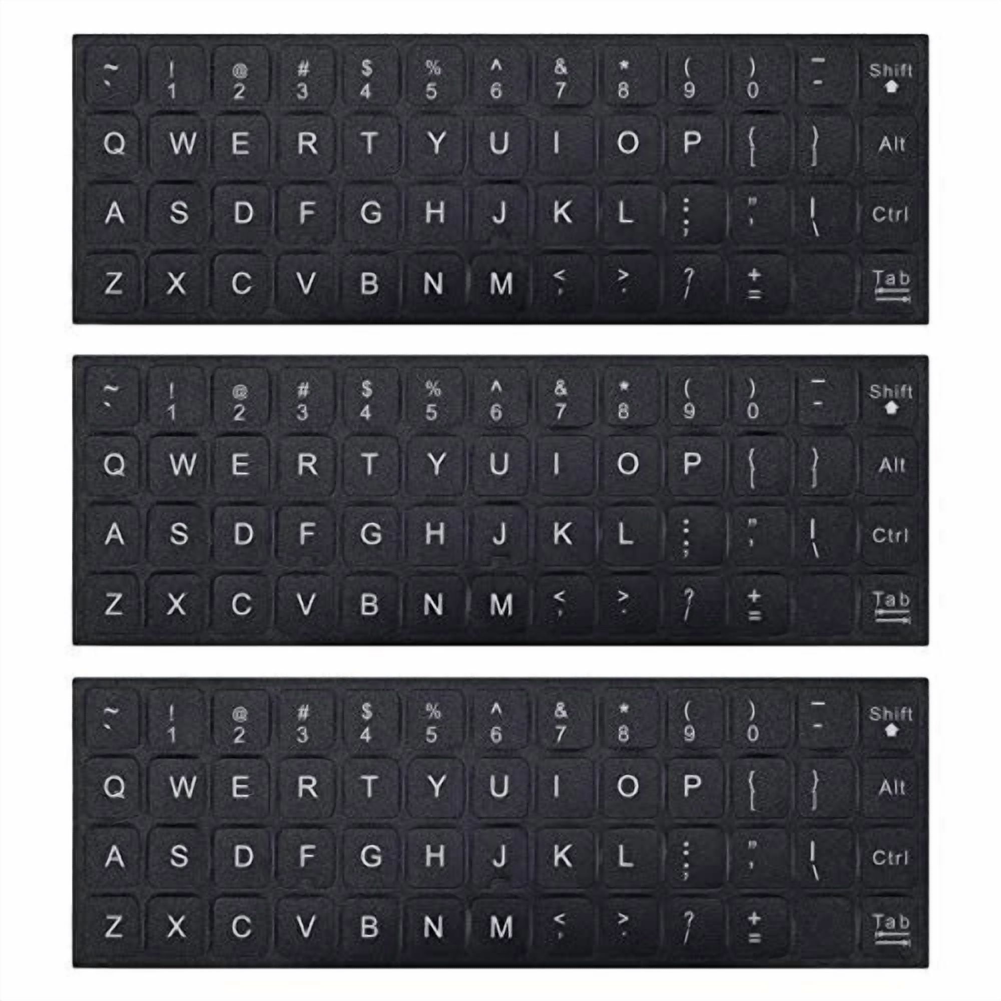 CIRCLE- 3Pcs Universal English Keyboard Letter Stickers, Replacement English Keyboard