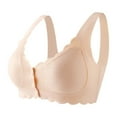 thumbnail image 1 of Womens Daily Solid Sexy Comfortable Open Front Bra Straps Breast Cup Fixed Cup Underwear, 1 of 6