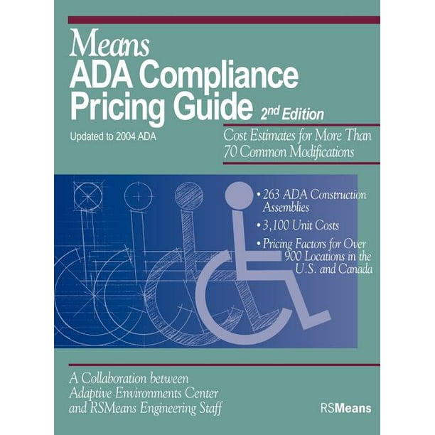 Rsmeans Means ADA Compliance Pricing Guide Cost Estimates for More