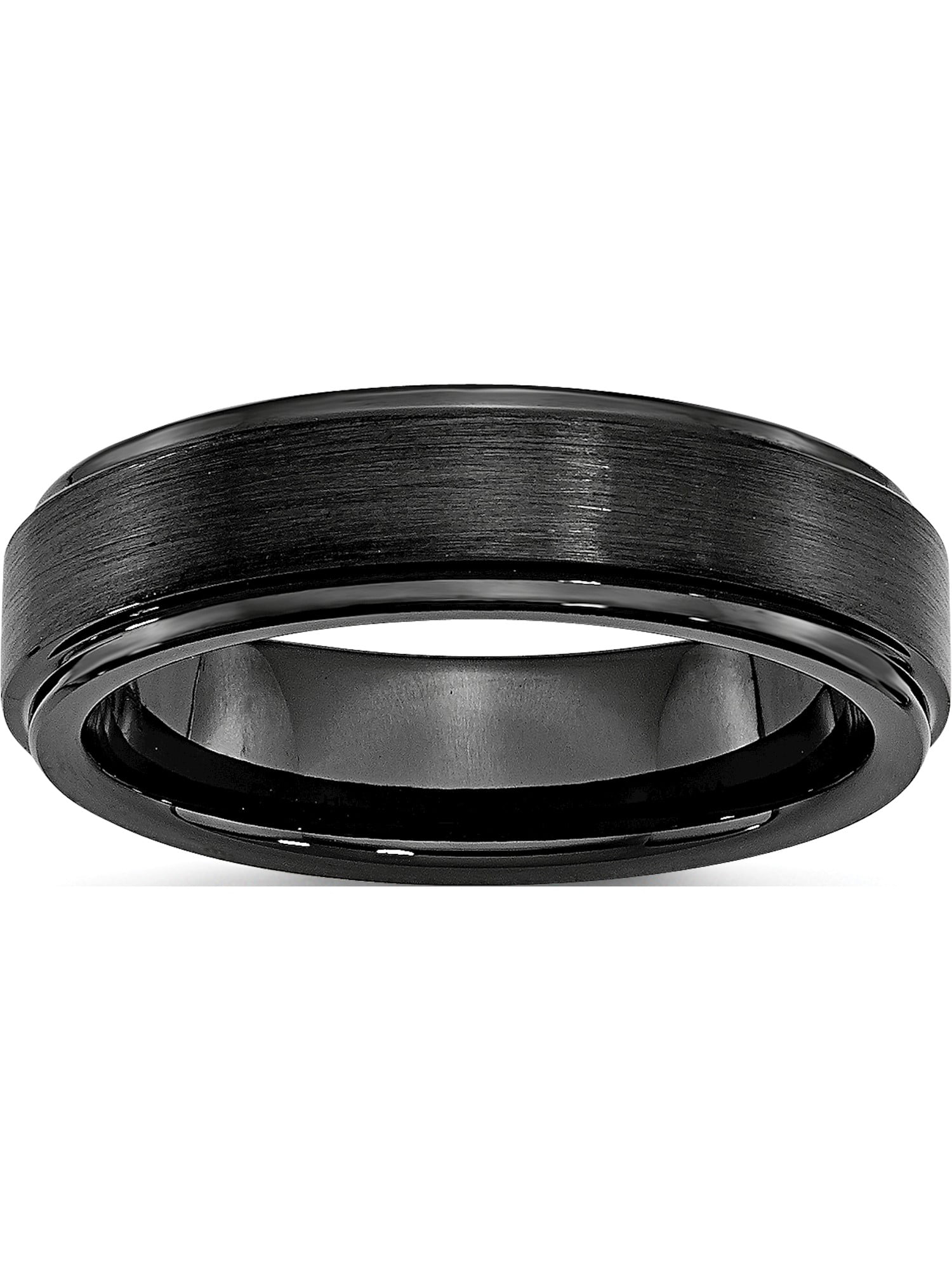 Ceramic 06.00 Ridged Band Ring Size 6
