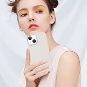 iPhone 13 Case, Phone Case for iPhone 13 Liquid Silicone Soft Gel Rubber Microfiber Lining Cushion Texture Cover Protective- Stone
