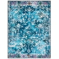 thumbnail image 2 of SAFAVIEH Riviera Dzvezda Abstract Polyester Machine Washable Area Rug, Navy/Light Blue, 9' x 12', 2 of 13