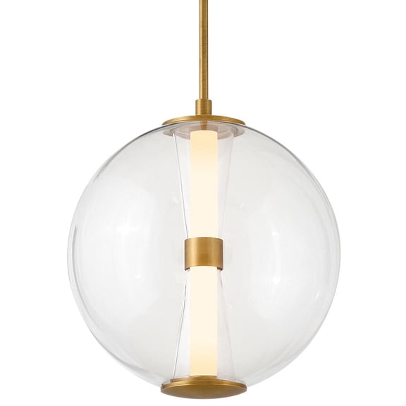 33107LCB-Hinkley Lighting-Elin - 14W LED Medium Globe Pendant-15.5 Inches Tall and 14 Inches Wide-Lacquered Brass Finish