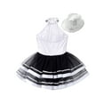 thumbnail image 4 of Miutii Kids Girls Modern Jazz Latin Tap Dance Clothes Shiny Sequins Halter Ballet Tutu Dress with Hat Set Silver 14, 4 of 5