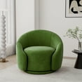 thumbnail image 6 of UIXE Swivel Barrel Accent Chair Set of 2, 360° Small Round Sofa Chair, Comfy Modern Reading Armchair for Living Room Bedroom, Green, 6 of 6