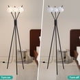 thumbnail image 4 of Elegant Black LED Floor Lamp with Three LED Bulbs, 4 of 6
