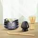 thumbnail image 3 of de acero inoxidable de 5 uds, de bambú tradicional (Chashaku), soporte de de cerámica, juego de Matcha para la del japonés C eCuenco negro perfecl Soporte para batidor Matcha, 3 of 8