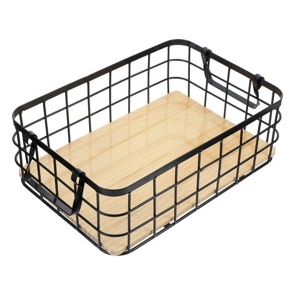 CTIRCHIU Kitchen Baskets for Storage Wire Basket Black 1Set