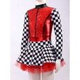 thumbnail image 2 of MSemis Kids Girls Checkerboard Race Car Driver Romper Dress Fancy Dress Up Red 6, 2 of 6