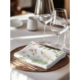 thumbnail image 6 of Pink Green Botanical Cloth Napkins Set of 6 Reusable Dinner Napkins, Spring Watercolor Floral Leaf Plant Cocktail Napkin Washable Table Napkins for Wedding/Holiday Party/Baby Shower 20"x20", 6 of 7