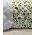 thumbnail image 3 of Clover Down Alternative Comforter, Irish Folk Pattern, Microfiber Quilt for All Season, 5 Sizes, Pale Green Multicolor, by Ambesonne, 3 of 3