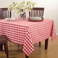 thumbnail image 2 of Fennco Styles Gingham Plaid Cotton Square Tablecloth -72"x72" (Red), 2 of 2