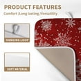 thumbnail image 3 of Christmas Dish Drying Mat for Kitchen Counter 16x18 Inch Red Snowflake Xmas Drying Pad Winter Holiday Dish Draining Mat Absorbent Microfiber Dish Drainer Rack Mat for Coffee Bar Kitchen, 3 of 7