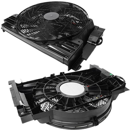 Bmw Bmw Cooling System - TOPAZ 64546921381 Auxiliary Condenser Cooling Fan Assembly for 2000-2006 BMW X5 E53