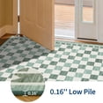 thumbnail image 3 of Memoryfield Checkered Area Rug 5' x 7', Washable, Non-Slip Low-Pile Carpet with Modern Geometric Design for Living Room, Bedroom & Dining Room, Green, 3 of 6