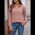 thumbnail image 4 of Suéter de Mujer de Color Liso, Otoño e Invierno 2025, con Solapa Holgada y Larga. Rosa M, 4 of 9