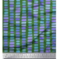 thumbnail image 1 of Soimoi Green Poly Georgette Fabric Brush Stroke Abstract Printed Fabric 1 Yard 52 Inch Wide, 1 of 3