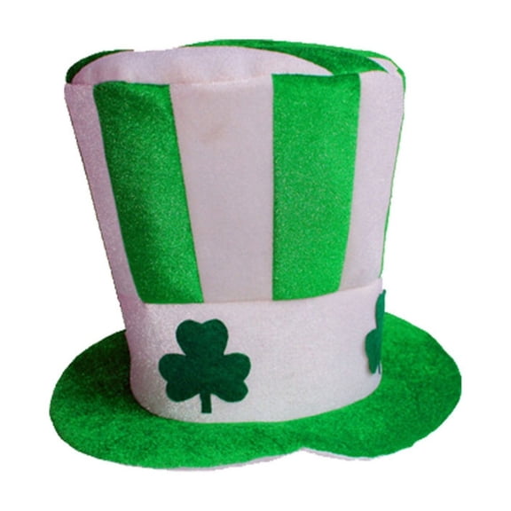 St Patrick's Day Leprechaun Top Hat for Men Women Headdress Green Tree Leprechaun Green Shamrock Hat