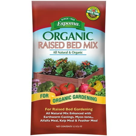 Espoma Organic Raised Bed Mix All Natural and Organic Potting Soil Mix for Raised Garden Beds for Organic Gardening 1.5 cu ft