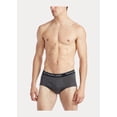 thumbnail image 3 of POLO RALPH LAUREN Mens Classic Fit Cotton 4-pack Briefs, Andover Heather/Polo Black, Madison Heather/Polo Black, Polo Black/Red, Small US, 3 of 4
