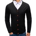 thumbnail image 1 of Abrigo de suéter tipo cárdigan con cuello en V ajustado de ocio para hombres de primavera e invierno Fridja  po2498, 1 of 7