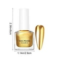 thumbnail image 2 of Metallic Nail Polish, Mirror Shiny Metal Effect Long-Lasting Quick Dry Nail Lacquers, Multicolor DIY High Gloss Chrome Nail Art Gel Polish, 7ml, 2 of 5