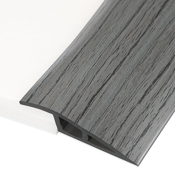 Uxcell Floor Transition Strip 3.3ft Self-Adhesive Flooring Edge Trim Strip for Uneven Floors Gaps from 1/4" to 3/8", Dark Gray