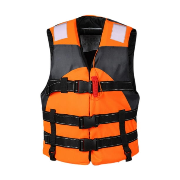 Chaleco ,Chaleco con silbato para niños,Chaleco de natación Chaleco flotador de agua Flotabilidad,Traje de supervivencia para chaquetas y kayak para deportes Naranja