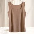 thumbnail image 2 of Duoif Womens Tank Tops, Double Brushed Thermal Vest, Sleeveless Warm Layer Shirts for Women Coffee XL, 2 of 3