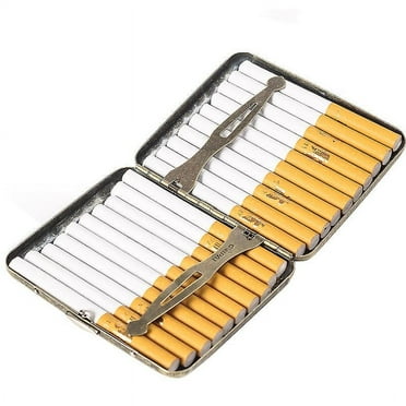 Bronze Flip-top Metal Cigarette Case With Condensed Flowers