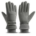 thumbnail image 2 of SUXIAN Exercise Gloves Winter Thermal Skiing Touchscreen Warm Mittens Outdoor Cycling Cold Weather Windproof Insulated Grip Workout Gloves Grey One Size, 2 of 2
