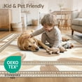 thumbnail image 4 of ODIKA 8'x10' Washable Area Rug Boho Faded Cream Tonal Shapes Beige Bordered Decorative Neutral for Living Room, Under Sectional, Family , Durable, Non-Slip, 4 of 7