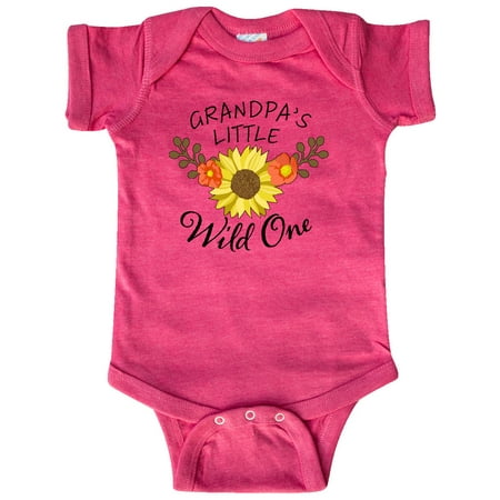 

Inktastic Grandpa s Little Wild 1 with Beautiful Sunflower Gift Baby Boy or Baby Girl Bodysuit