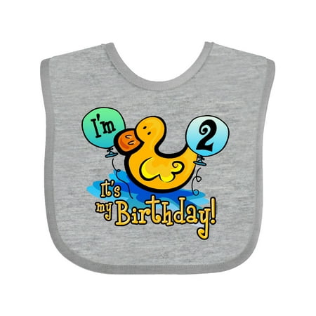 

Inktastic Ducky 2nd Birthday Gift Baby Boy or Baby Girl Bib