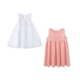 thumbnail image 3 of THEE BRON Toddler Girls Spring Summer Short Sleeve Tank Top Play Casual Dresses, 2-Pack, 3 of 6