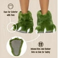 thumbnail image 5 of LazyOne Animal Paw Slippers, Green Dinosaur, Child and Adult Unisex Furry Slipper, Medium, 5 of 7