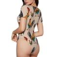 thumbnail image 3 of Naloa Rooster Women's Short-Sleeved Onesie, One-Piece Swimsuit for Parties, dates, clubs - X-Large, 3 of 9