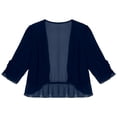 thumbnail image 2 of MSemis Womens 3/4 Sleeve Ruffle Chiffon Bolero Shrug Cardigan, 2 of 6