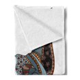 thumbnail image 2 of Dog Lover Soft Flannel Fleece Throw Blanket, Floral Zentangle Inspired Ornamental Illustration of Abstract Dog Head, Cozy Plush for Indoor and Outdoor Use, 50" x 70", Multicolor, by Ambesonne, 2 of 5