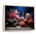 thumbnail image 2 of Designart "Lively Beauty Of Coastal Corals" Coastal Coral Under Water Floater Framed Canvas Wall Art, 2 of 5